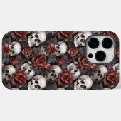 Skulls Gothic Red Rose Pattern Case-Mate iPhone Case (Achterkant (horizontaal))