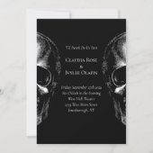 Skulls Gothic Wedding Invitation Kaart (Voorkant)