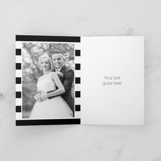 Skulls Halloween paarse bruiloft Dank u foto Bedankkaart (Binnen)