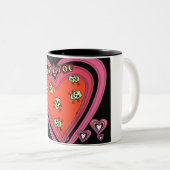 Skulls-I Love You-Heart-Design-Mok Tweekleurige Koffiemok (Voorkant rechts)