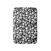 Skulls in Black Background Pattern Badmat (Voorkant Verticaal)