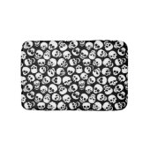 Skulls in Black Background Pattern Badmat (Voorkant)