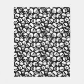 Skulls in Black Background Pattern Fleece Deken (Voorkant)