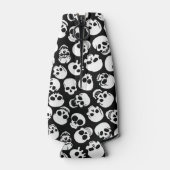 Skulls in Black Background Pattern Flesjeskoeler (Achterkant)