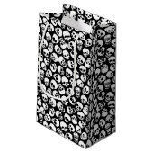 Skulls in Black Background Pattern Klein Cadeauzakje