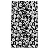 Skulls in Black Background Pattern Klein Cadeauzakje (Voorkant)