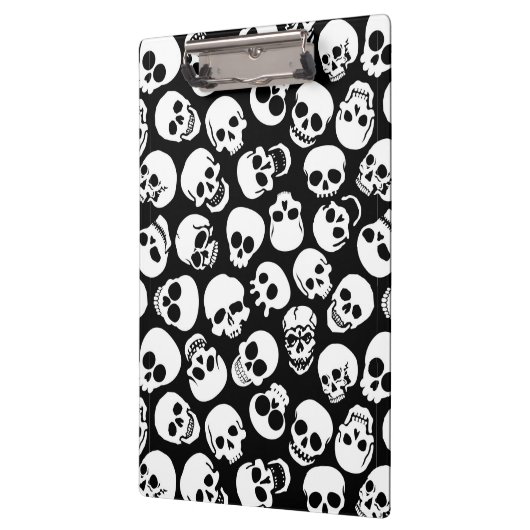 Skulls in Black Background Pattern Klembord (Links)