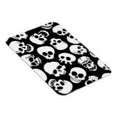 Skulls in Black Background Pattern Magneet (Rechterzijde)
