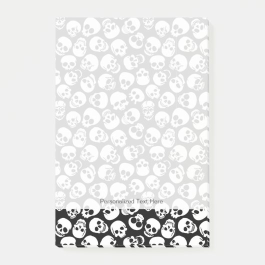 Skulls in Black Background Pattern Post-it® Notes (Voorkant)