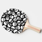 Skulls in Black Background Pattern Tafeltennisbatje (Zijkant)