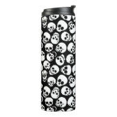 Skulls in Black Background Pattern Thermosbeker (Gedraaid links)