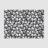 Skulls in Black Background Pattern Tissuepapier (Voorkant)
