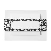 Skulls in Black Background Pattern Uitnodigingen Wikkel (Voorkant Voorbeeld)