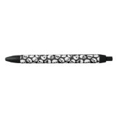 Skulls in Black Background Pattern Zwarte Inkt Pen (Voorkant)