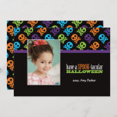 Skulls in Botten 2 Halloween-fotokaart Kaart (Voorkant / Achterkant)