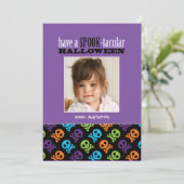 Skulls in Botten Halloween-fotokaart Kaart (Staand voorkant)