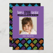 Skulls in Botten Halloween-fotokaart Kaart (Voorkant / Achterkant)