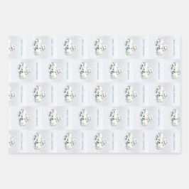 Skulls in the snow. Merry Christmas Inpakpapier Vel