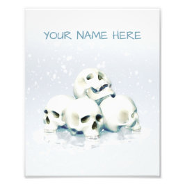 Skulls in the snow. Personalized Foto Afdruk