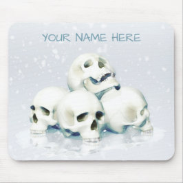 Skulls in the snow. Personalized Muismat