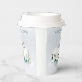 Skulls in the snow. Personalized Papieren Bekers (Rechts)