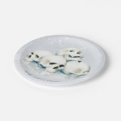 Skulls in the snow. Personalized Papieren Bordje (Gekanteld)