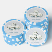 Skulls in the snow. Personalized Poker Chips (Opstapeling)