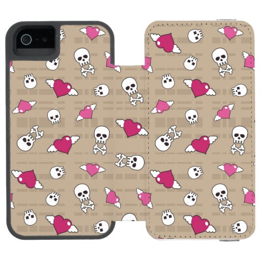 Skulls Incipio iPhone Portemonnee Hoesje (Agenda Open)