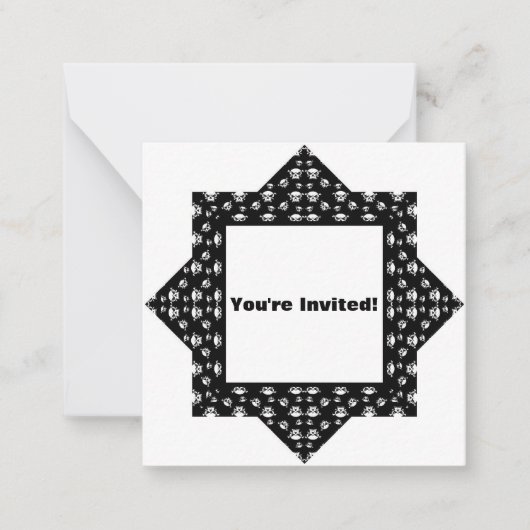 Skulls Invitation Notitiekaartje (Voorkant)