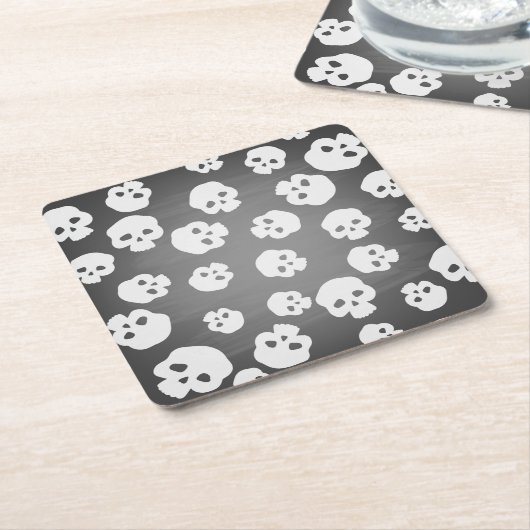 Skulls Kartonnen Onderzetters (Schuin)