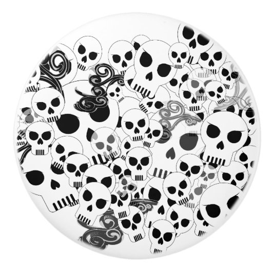 Skulls Keramische Knop (Voorkant)