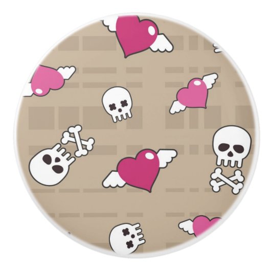 Skulls Keramische Knop (Voorkant)