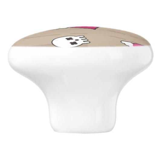 Skulls Keramische Knop (Zijkant)