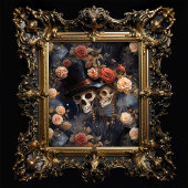 Skulls Kissing Steampunk Romantische Gotische Brui Tissuepapier