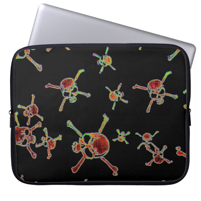Skulls Laptop Sleeve (Voorkant)