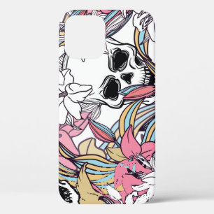 Skulls Lily Flowers: Boho . Case-Mate iPhone Case