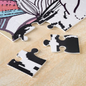 Skulls Lily Flowers: Boho . Legpuzzel (Zijkant)