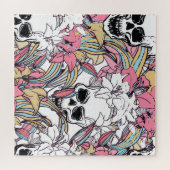 Skulls Lily Flowers: Boho . Legpuzzel (Horizontaal)