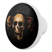Skulls Menselijk Zwart Keramische Knop (Rechts)