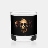Skulls Menselijk Zwart Whisky Glas (Voorkant)