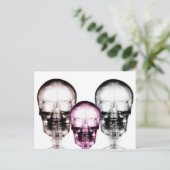 Skulls met gemengde röntgenstraling briefkaart (Staand voorkant)