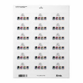 Skulls met Petten Halloween Adresetiketten Etiket (Full Sheet)