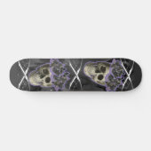 Skulls met zilverdetails en paarse smog persoonlijk skateboard (Horizontaal)