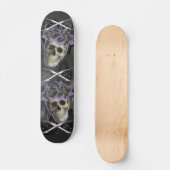 Skulls met zilverdetails en paarse smog persoonlijk skateboard (Voorkant)