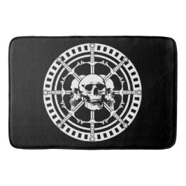 Skulls met zwaarden badmat