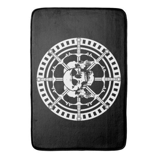 Skulls met zwaarden badmat (Voorkant Verticaal)