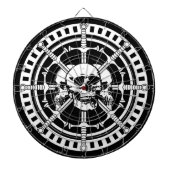 Skulls met zwaarden dartbord (Voorkant)