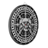 Skulls met zwaarden dartbord (Voorkant Links)