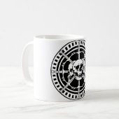 Skulls met zwaarden koffiemok (Voorkant links)