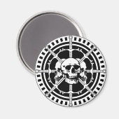 Skulls met zwaarden magneet (Voorkant / Achterkant)